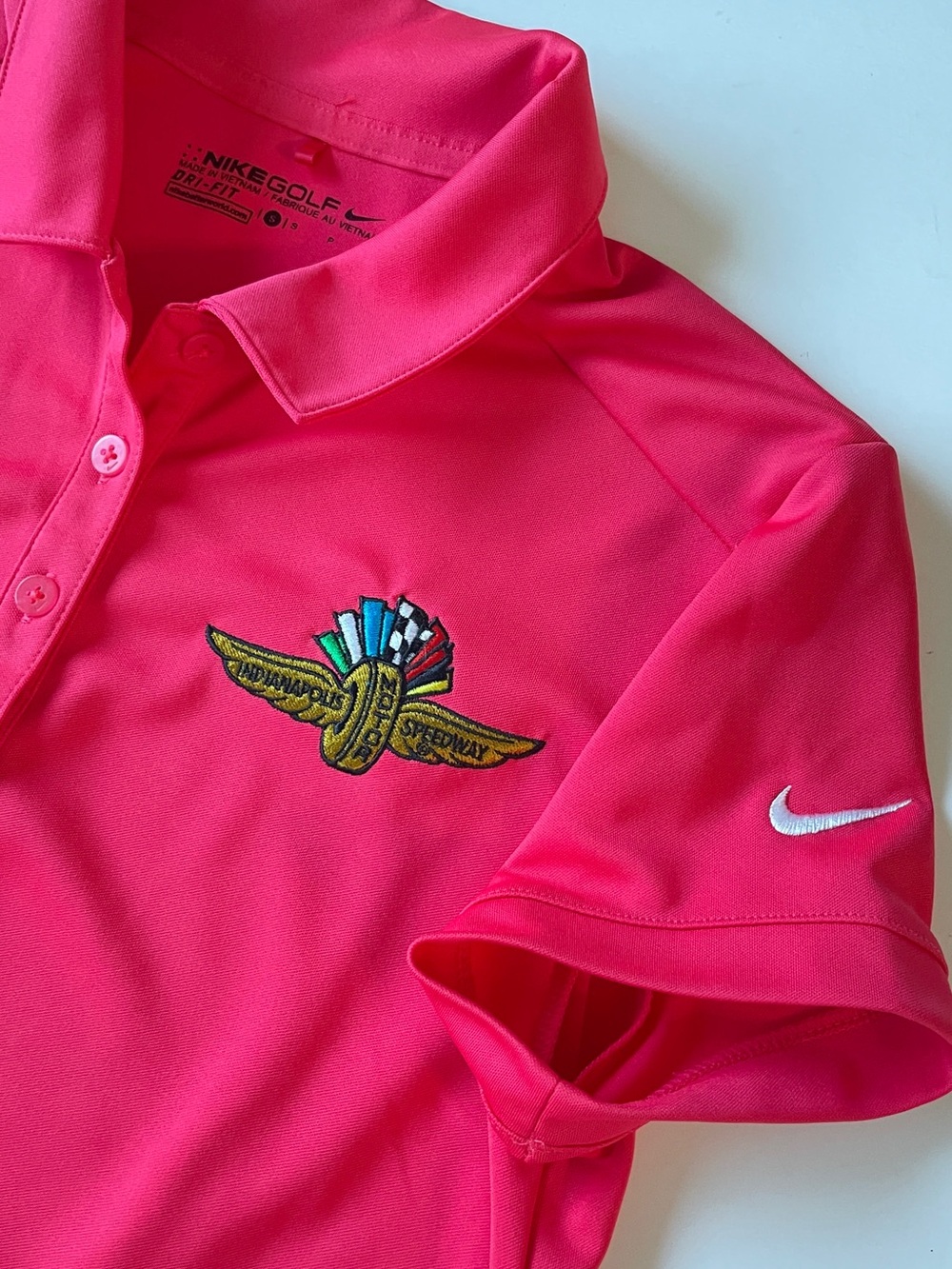 Indianapolis Motor Speedway Nike Women’s Golf Polo Sz.S Embroidered Winged Crest